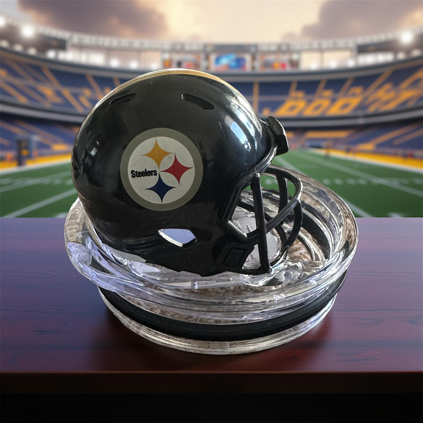Steelers helmet top for 20oz tumbler